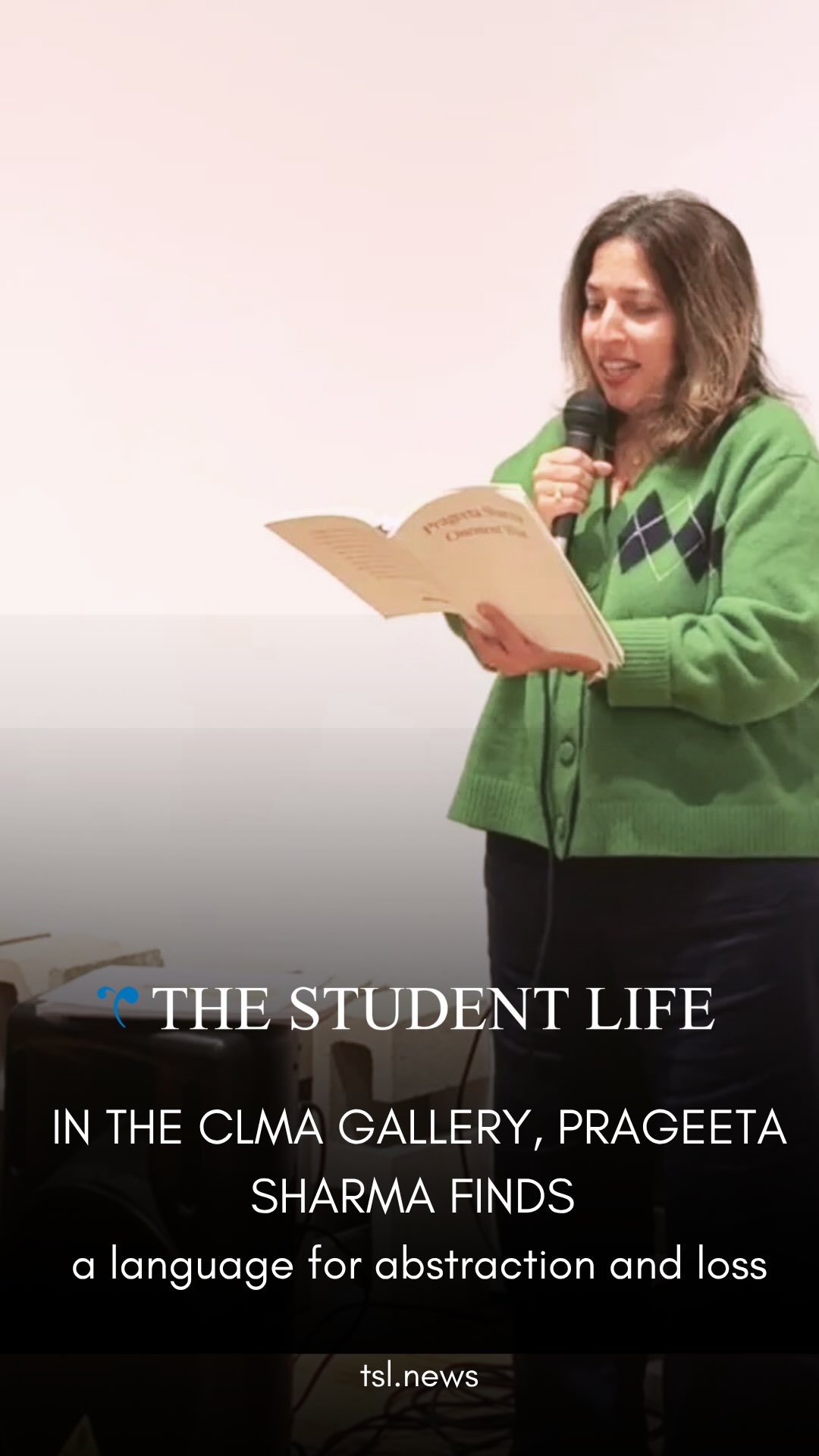 On Feb. 21, the Claremont Lewis Museum of Art hosted its newest exhibition, “She Opens the Door: Women Artists and Writers Shape Language and Space,” curated by Chloe Martinez, poet-in-residence and Claremont McKenna lecturer in religious studies. 

The exhibition, supported by the Pasadena Art Alliance, gathers artists from Claremont and the greater Los Angeles area who challenge inherited ideas of ‘women’s work’ and examine how women’s labor has been historically dismissed or overlooked. Pomona Professor of English Prageeta Sharma was one of the six writers who crafted poetry in relation to the CLMA’s newest exhibit. 

In this video, Sharma is reading from her newest poetry volume, “Onement Won”, highlighting abstract expressionist painter Barnett Newman and explaining how his painting helped her write poems about widowhood, the labor of caregiving and the strain that racism can place on friendship.

Filmed and edited by Bianca Mirica PO ‘29.