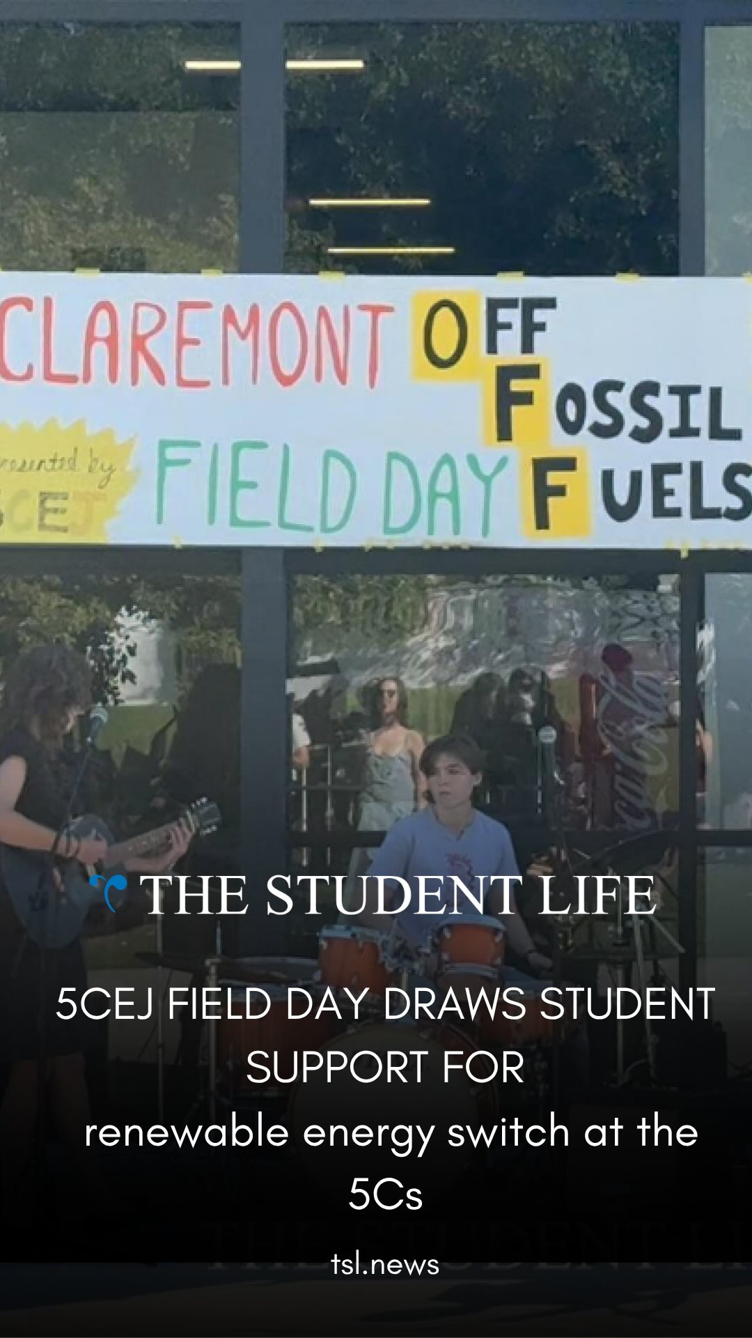 As student organizers continue pushing for a transition to renewable energy at the Claremont Colleges, 5C Environmental Justice (5CEJ) brought their campaign to Walker Beach, where they organized a field day event.

The “Claremont OFF Fossil Fuels” campaign, led by 5CEJ, calls on the Colleges to move toward 100 percent renewable electricity through CPA, arguing that current energy sourcing does not align with institutional commitments to carbon neutrality. While cost has remained a central concern for administrators, recent student actions suggest growing pressure for change.

At the event, more than 15 student organizations gathered for an afternoon of music, games and outreach, framing the campaign not only as an environmental issue but as one of institutional accountability. Advocates emphasized that student engagement could play a decisive role as the proposal moves through final stages of administrative review.

Filmed and edited by Bianca Mirica | Find out more at the link in our bio.