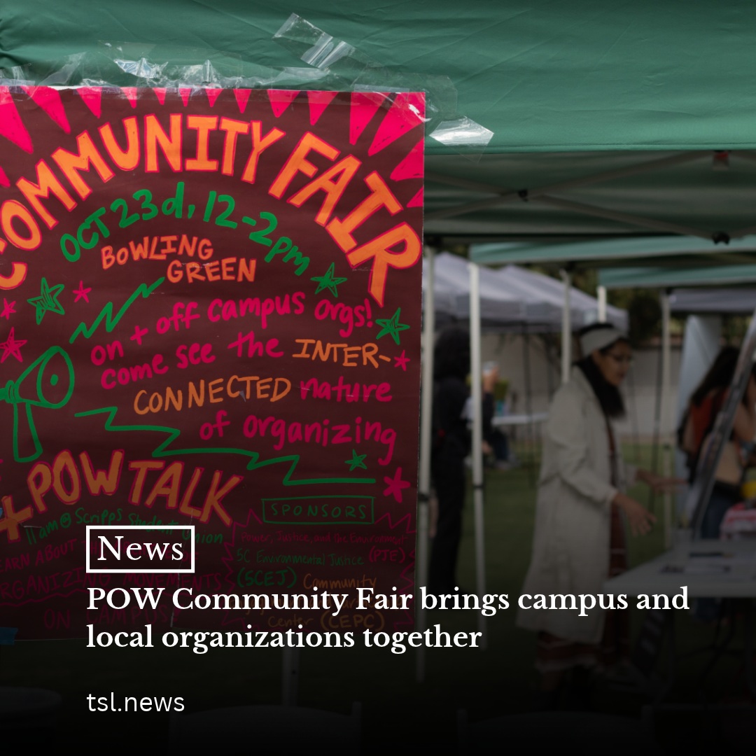 About 150 students gathered on Scripps College’s Bowling Green Lawn Oct. 23 for the first Power Organizing Web (POW) Community Fair, bringing together campus organizations and local groups to connect students with opportunities for community organizing.

Organized by students in professor Thomas Kim’s Power, Justice, and the Environment course, the fair brought an online network map into a shared physical space, with 18 campus organizations and four off-campus groups tabling.

“The idea for this fair came from a need to have this kind of map in person,” Charlotte Mendelson PZ ’29 said. “So what our goal was is to take all these organizations, all these people on this map, and bring them together, so people could build power, talk to each other.”

Words by Charlotte Preuss and Sofia Latapie | Photo by Viet Pham
Read more at the link in our bio.