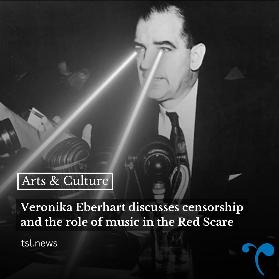 During Eberhart’s talk, she played five recordings of these compositions and commented on the relevance of each. One standout was “In Praise of Learning”, a song encouraging the working class to educate themselves to be prepared for when they take over. 

Eisler would come under investigation by the FBI in the mid-40s, like many other European intellectuals, for being too left- wing and a potential Soviet agent. 

“Eisler’s case shows that political fear does not disappear. It mutates,” Eberhart said. “What was once called communism is today, friends, extremism or disruption. So the questions, I think, remain the same: who is allowed to sing or even to be heard?”

Words by Sydney Forsyte | Visual by Floria Auerbach

Read the full story at the link in our bio.
