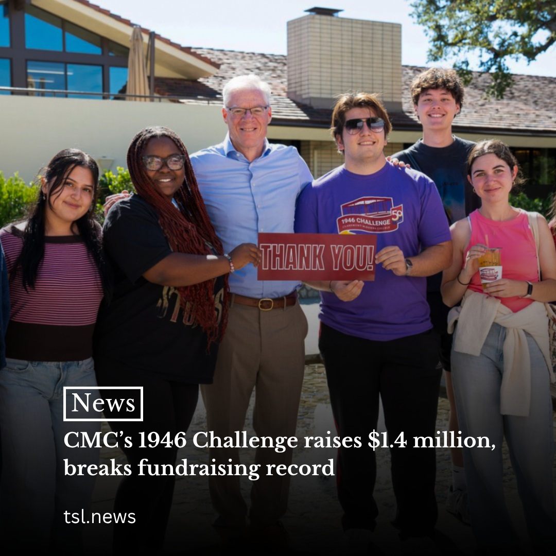 Claremont McKenna College raised $1.4 million in under two days last week, setting a donation record in its annual 1946 Challenge, a fundraising initiative to reach 1,946 donors in 1,946 minutes. Student phone bankers took part in the record-breaking campaign that led 2,060 donors to contribute over Oct. 14 and Oct. 15.

David Lyu CM ’27, a student manager for the student-led fundraising group Phonenite that made fundraising calls for the challenge, said he was inspired enough to make a donation himself. 

“We were so close to that [1,946 donors] number, and I was like, you know what, I want to be a part of it, I want to help us get there,” he said. “It’s about giving back to what you benefited from.”

Words by Kahani Malhotra | Photo Courtesy of Claremont McKenna College
Read more at the link in our bio.